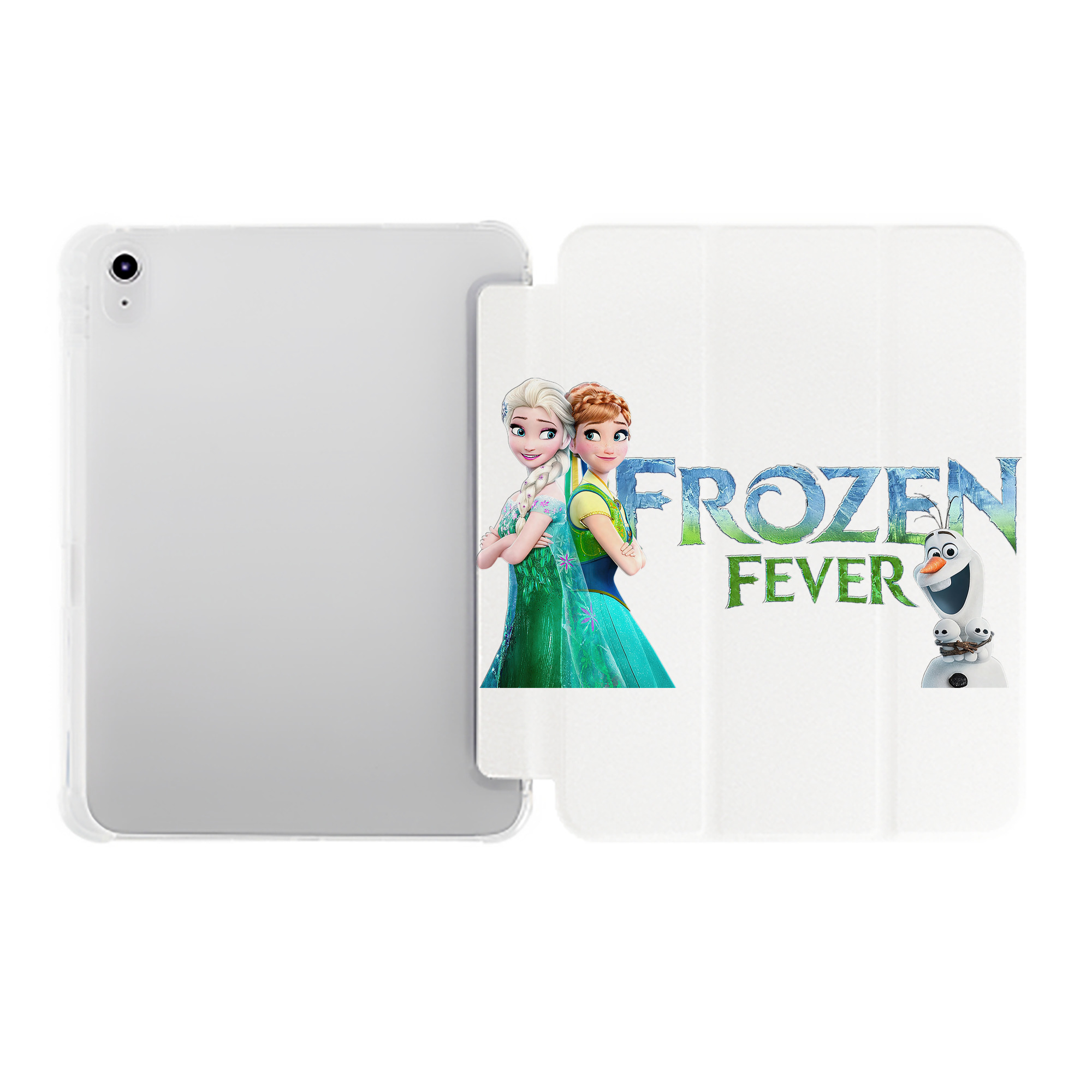 （画像用） アナと雪の女王 アンナ エルサ Frozen Anna Elsa IPad ケース ペン収納付き 三つ折りスタンド PUレザー×シリコン 対応機種9.5/10.5/10.9インチ